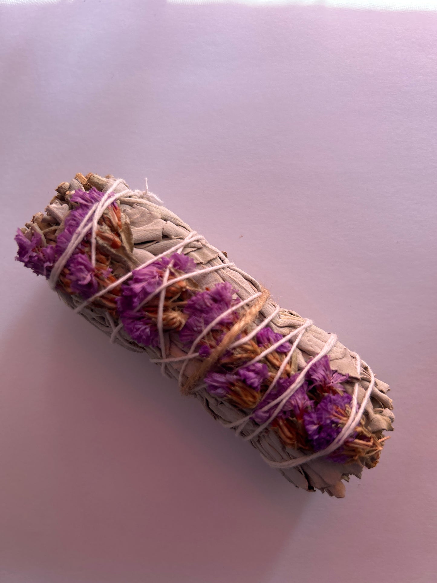 CWSN12 White Sage & Purple Sea Lavender 4"