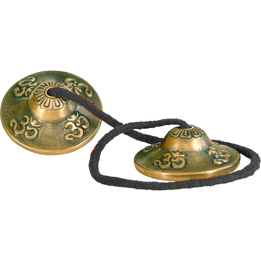 31518 Tibetan Tingshas small Om embossed