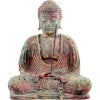 33717 Volcanic Stone Statue - Chakras Meditating Buddha Incense Holder