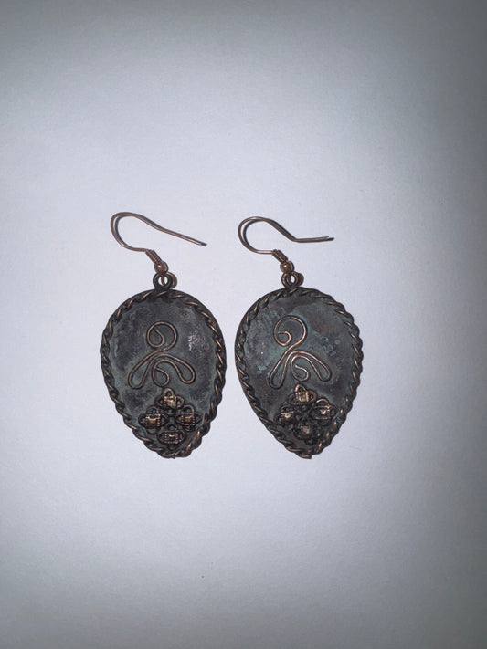EVP5a Earrings Vintage Patina Copper