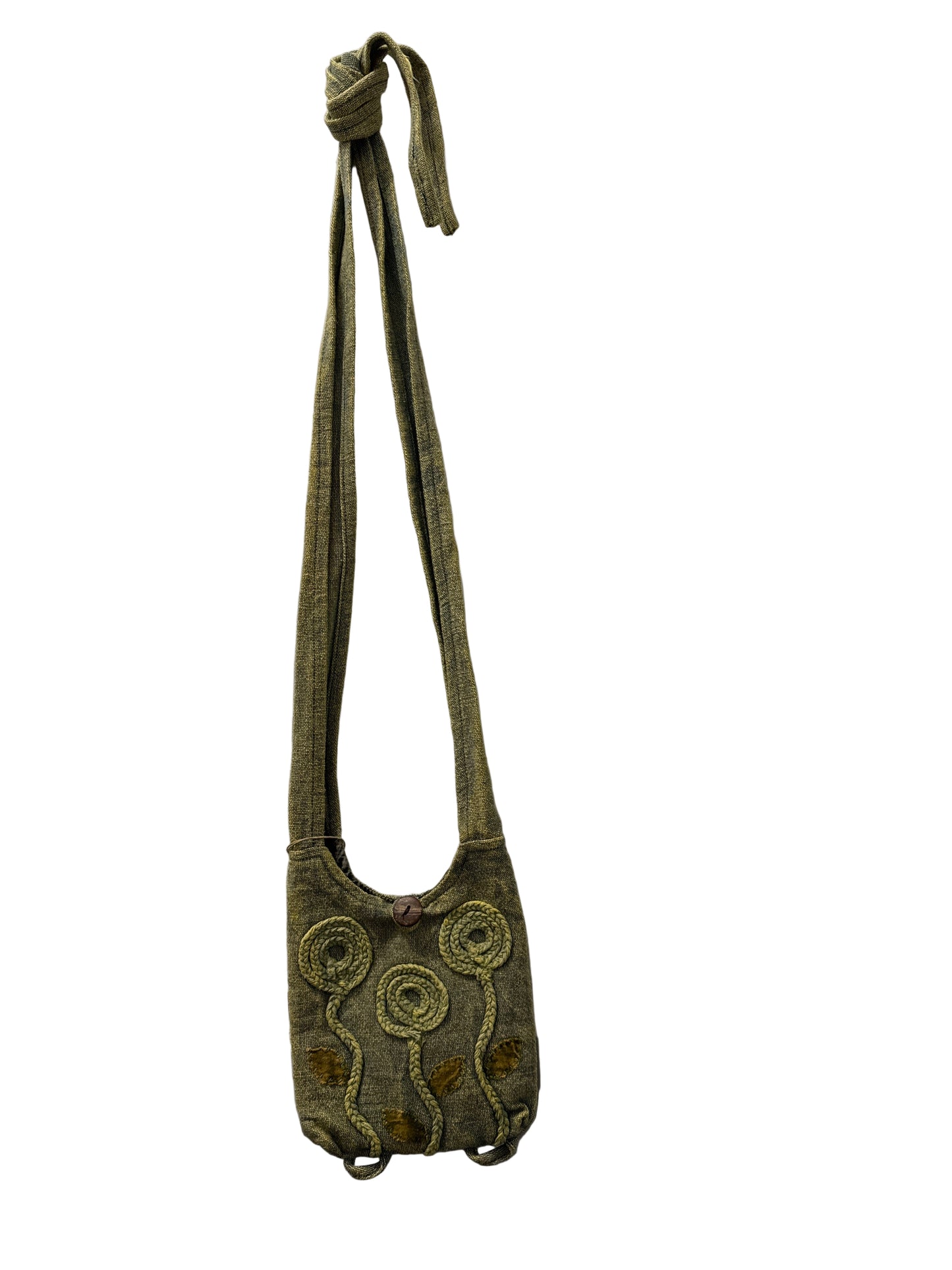 Crossbody Flowers Light Green