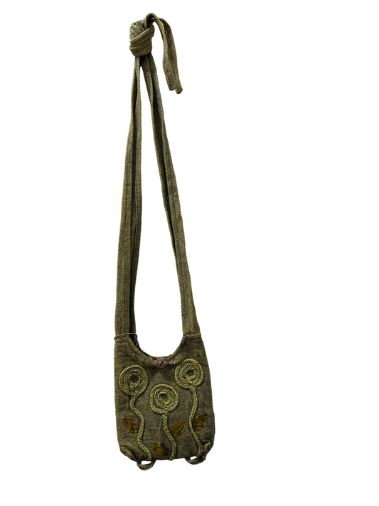 Crossbody Flowers Light Green