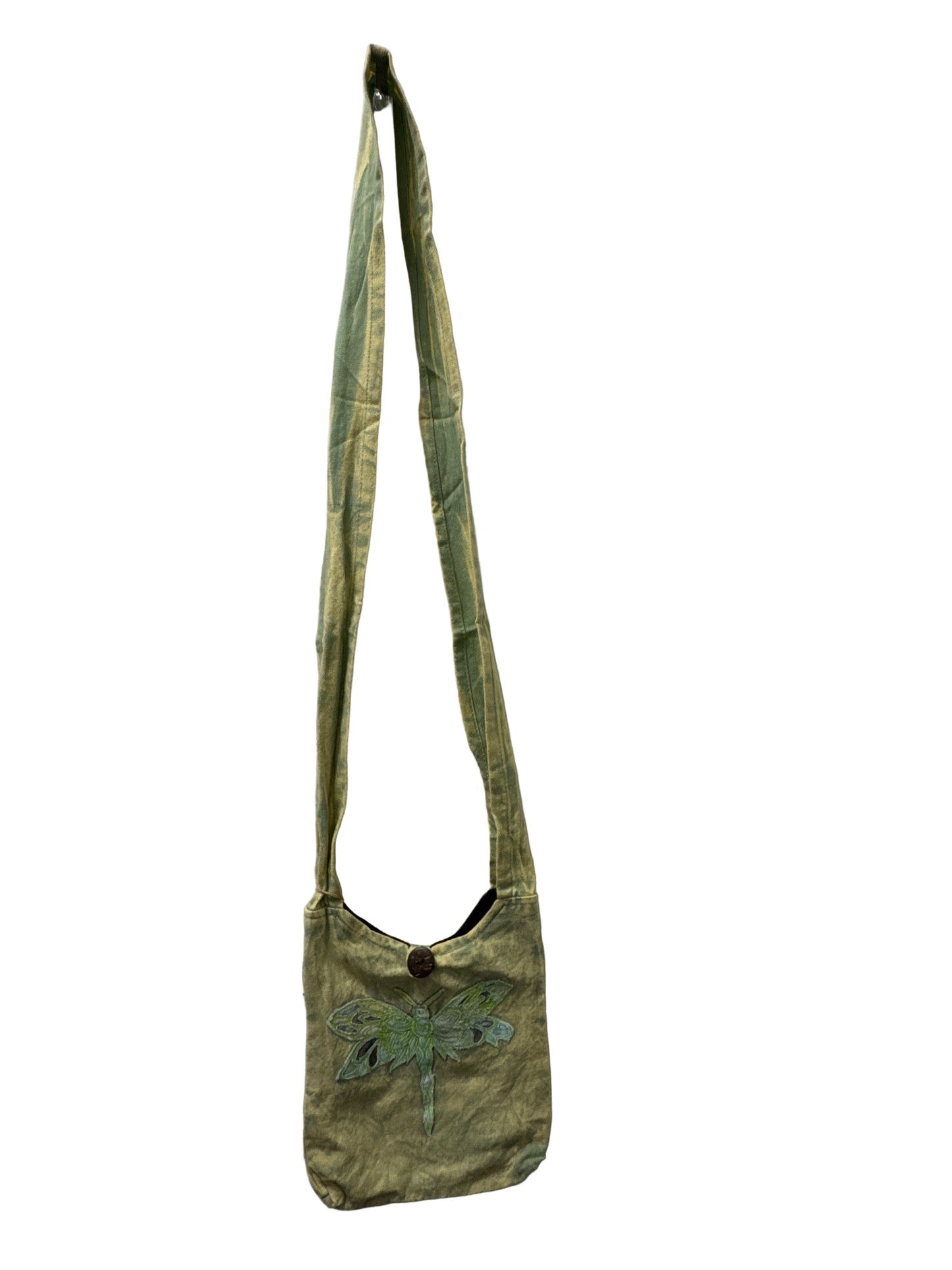 KA-10-LG Boho Crossbody Bag Dragonfly Green