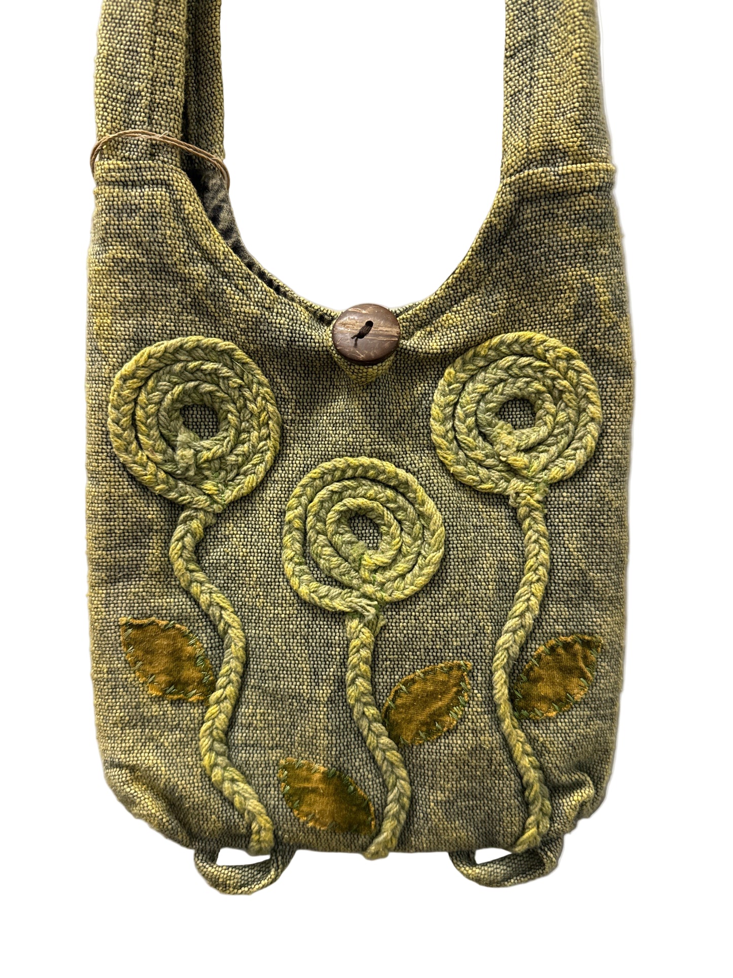 Crossbody Flowers Light Green