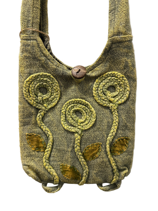 Crossbody Flowers Light Green