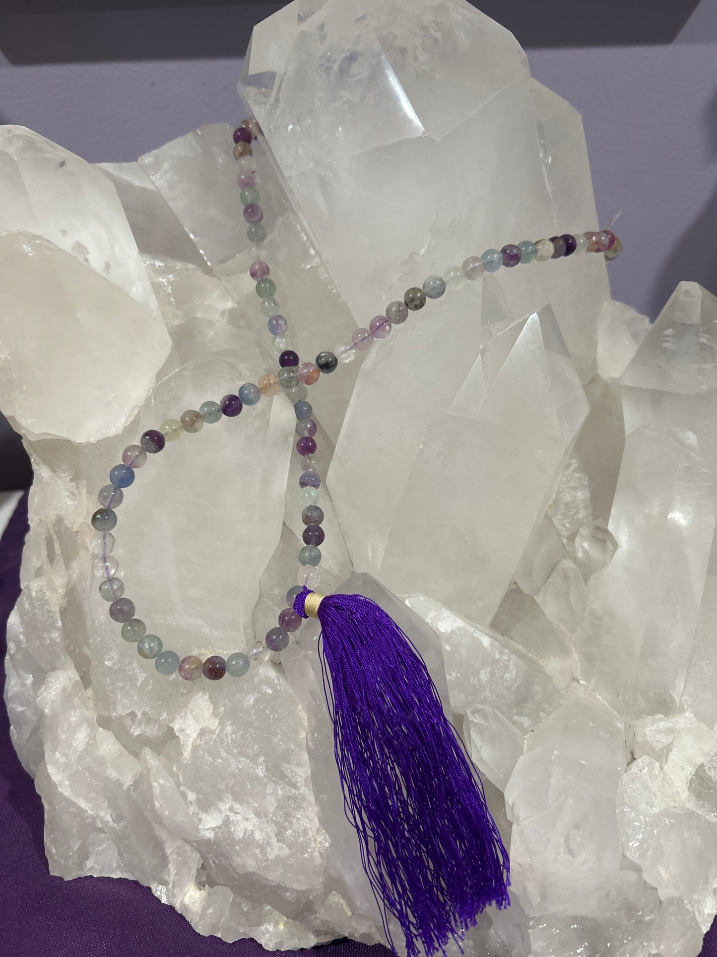 98072 Mala Prayer Beads Fluorite