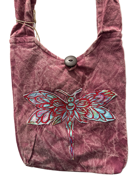 KA-10-LP Boho Crossbody Dragonfly Lt Pink
