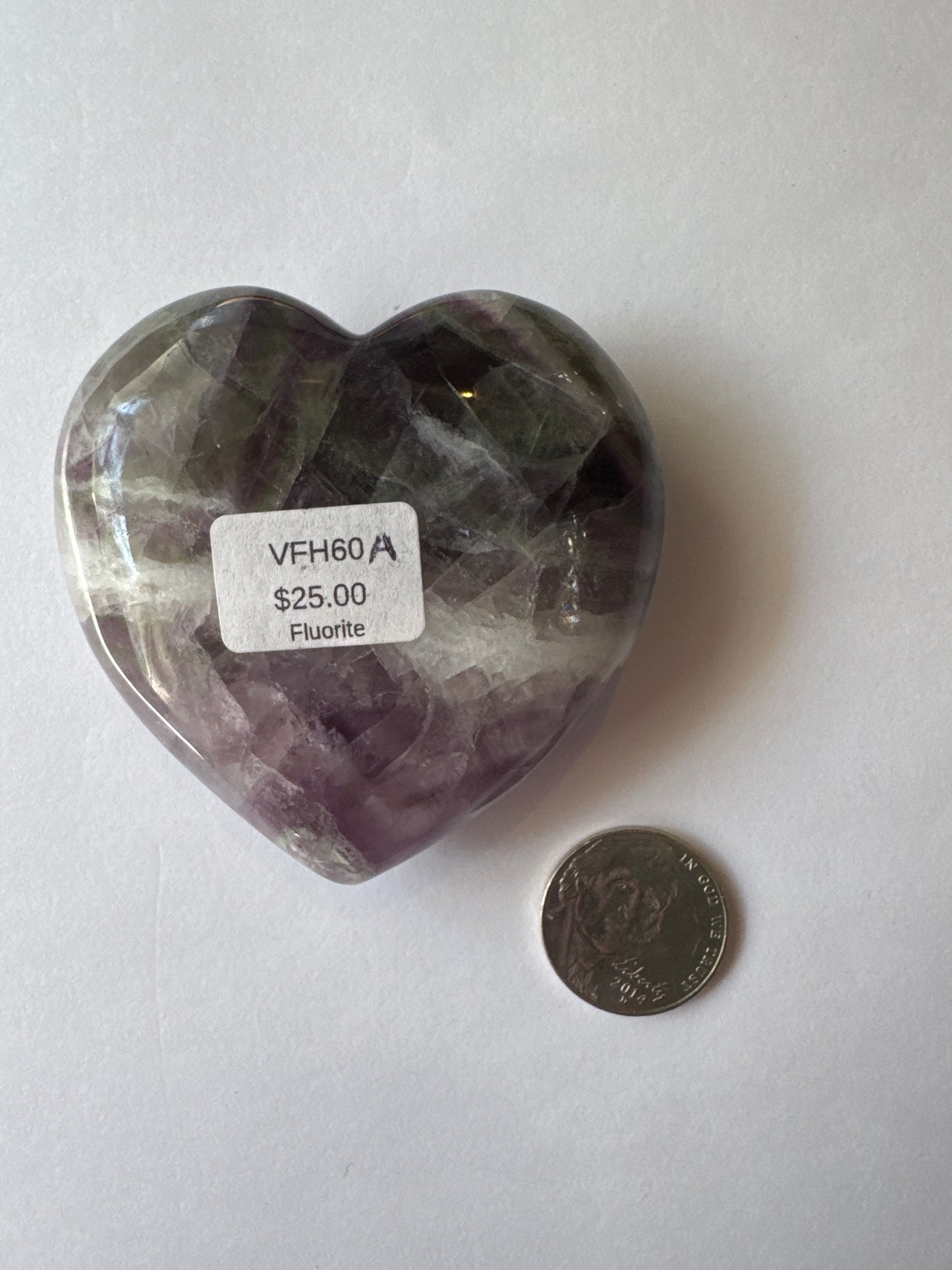 VFH60A Heart Fluorite 60mm