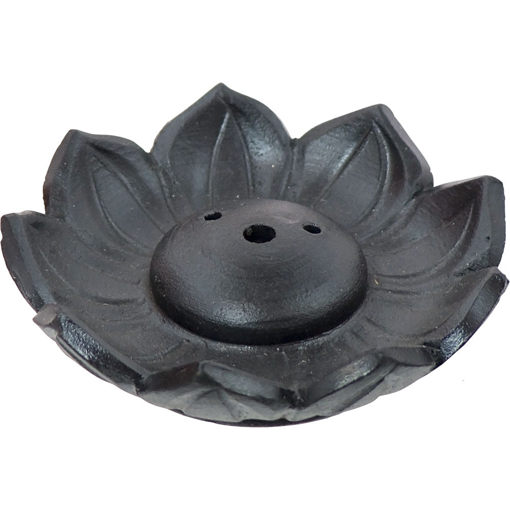 89457 Incense Holder Lotus Black