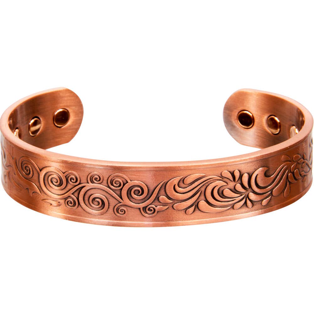 Magnetic Copper Bracelet - 4 Elements - Antique Copper