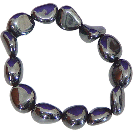 98227 Bracelet Tumbled Stone Large Hematite