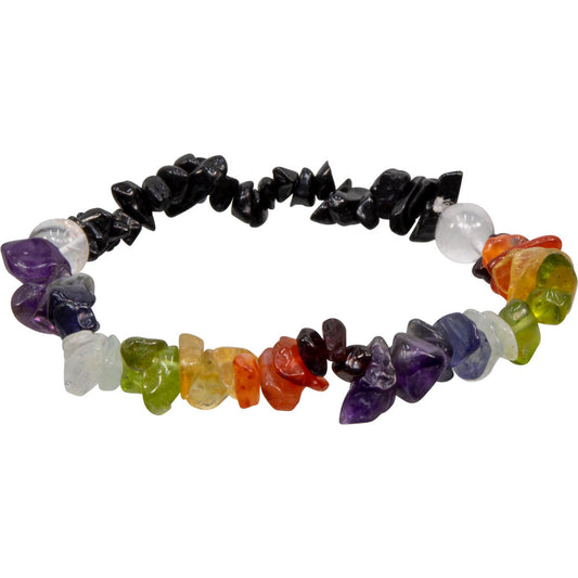 98639 Bracelet Chakra Chip w Blk Tourmaline