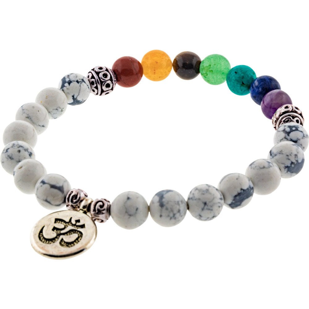 98763 Bracelet Chakra Howlite Om