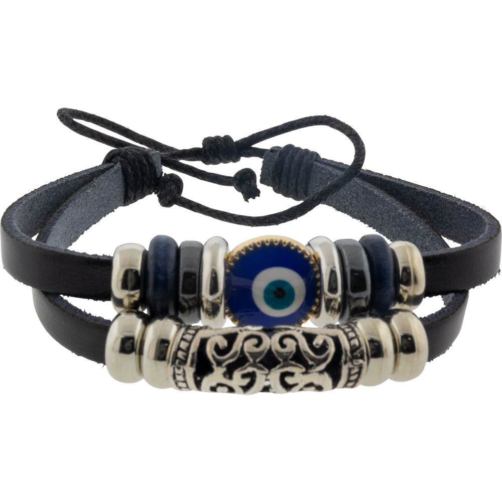 98810 Bracelet Evil Eye Black w/ Filigree
