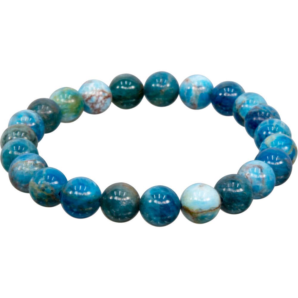 Bracelet 6-8mm Round Beads - Apatite