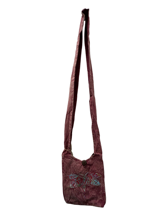 KA-10-LP Boho Crossbody Dragonfly Lt Pink