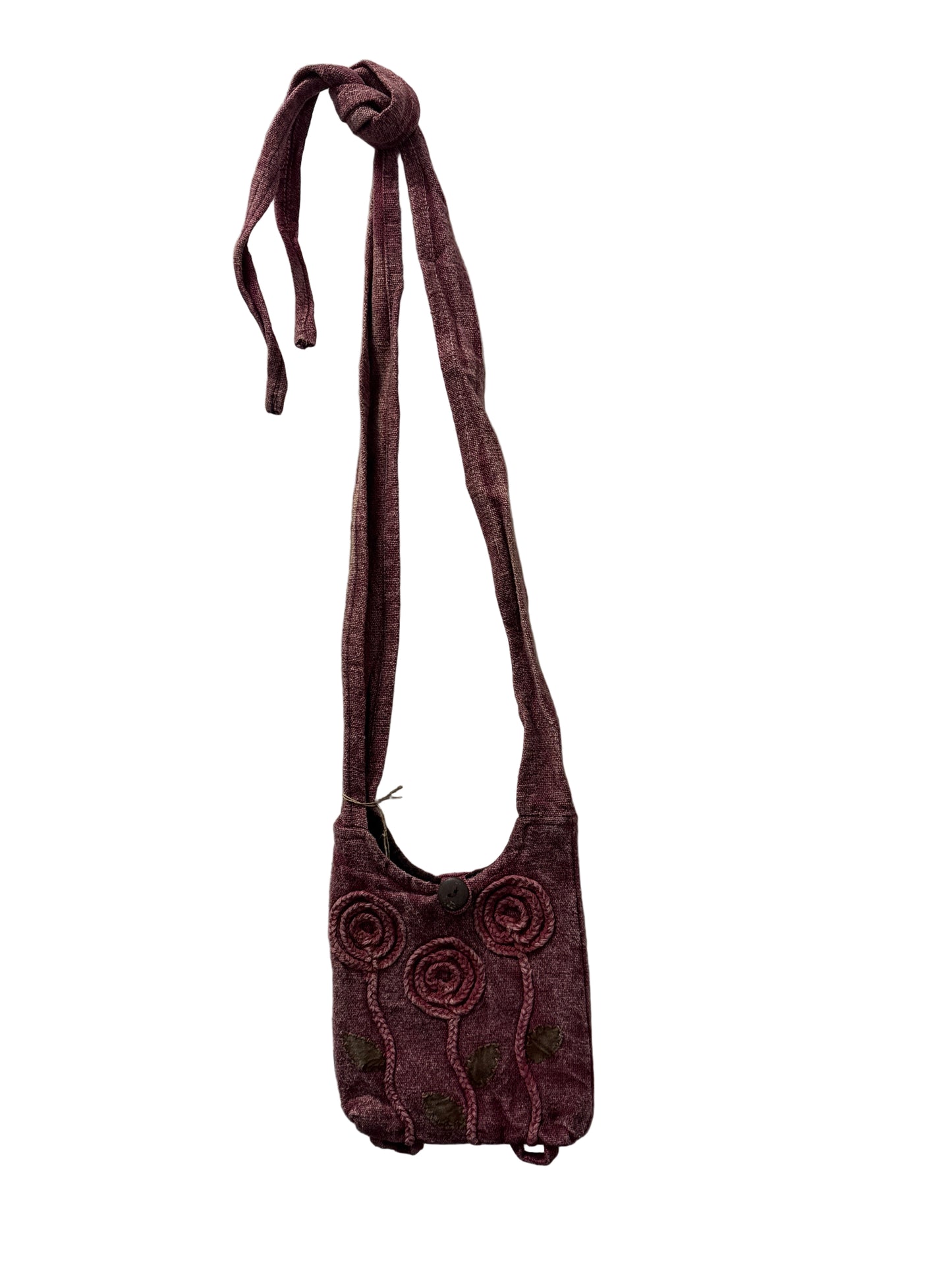 KA-03-MR Crossbody Flowers Maroon