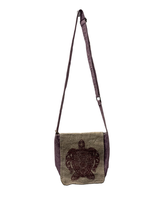 KA-05-LP Crossbody Turtle Print Lt Purple