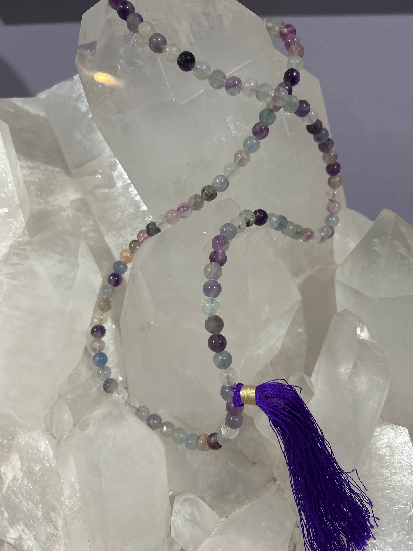 98072 Mala Prayer Beads Fluorite