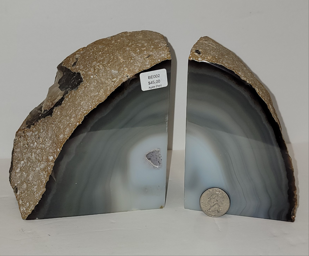 BE002 Agate Bookends Pair
