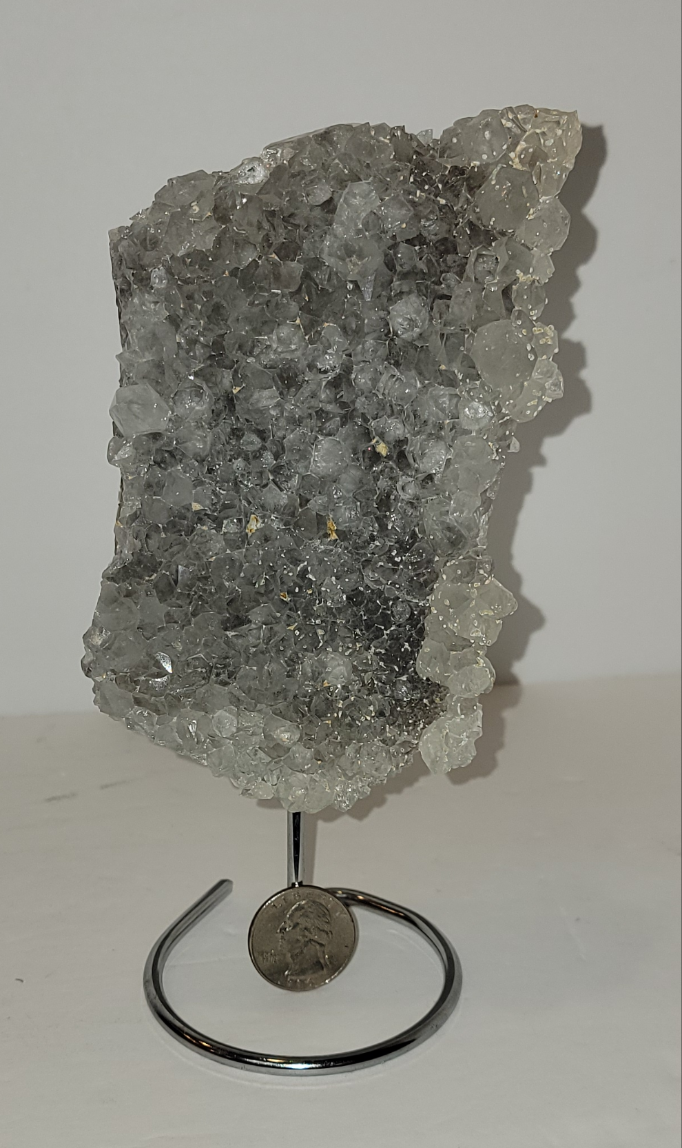 CQS7 Clear Quartz Druze on Stand