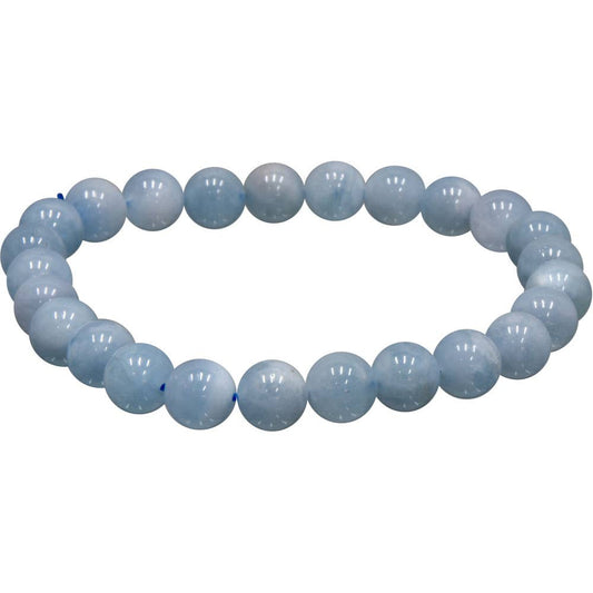 Bracelet 5-7mm Round Beads - Aquamarine