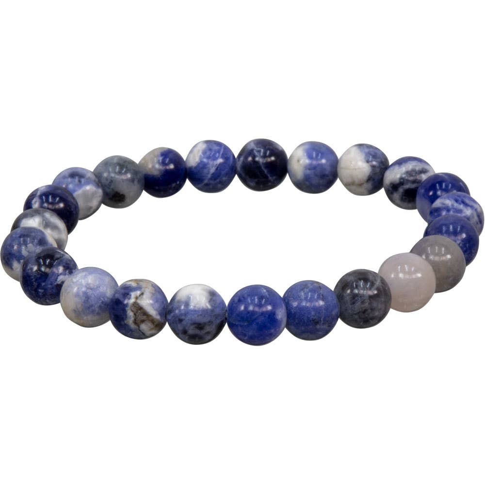 Bracelet 8mm Round Beads - Sodalite
