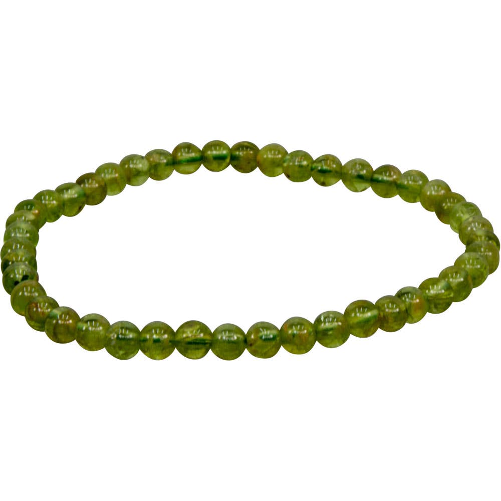 Bracelet 3-4mm Round Beads - Peridot