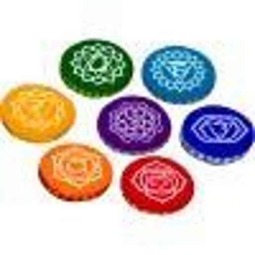 57243 Singing Bowl Cushion 3.75-inch Thin Seven Chakras (Set 7)