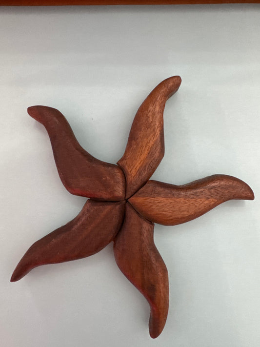Handcrafted Wooden Starfish Dark