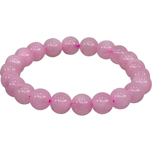 Bracelet 8mm Round Beads - Rose Quartz