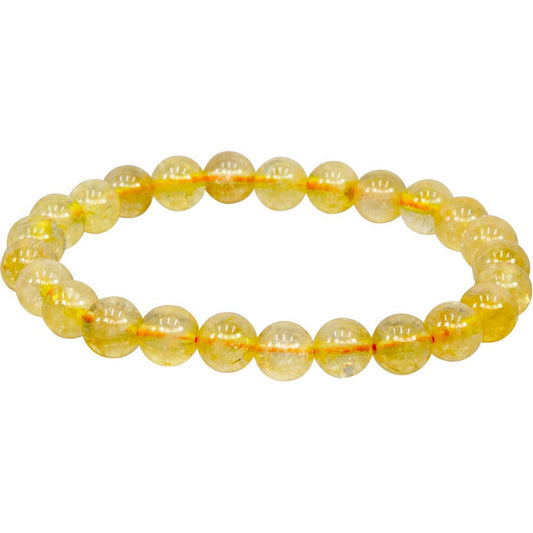 Bracelet 6-7mm Round Beads - Citrine