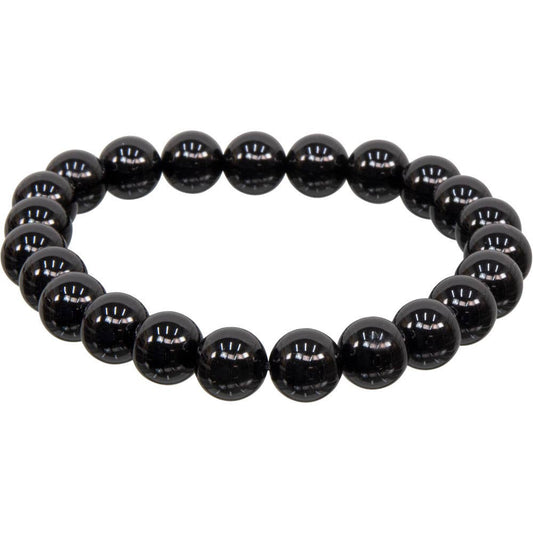 Bracelet 8mm Round Beads - Black Onyx