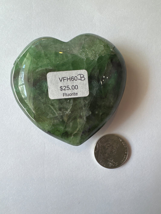 VFH60B Heart Fluorite 60mm