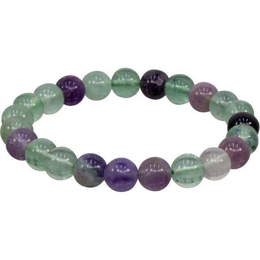 Bracelet 8mm Round Beads - Fluorite