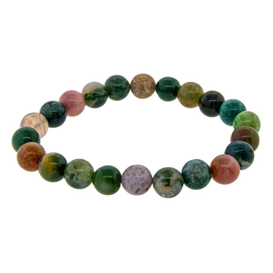 Bracelet 8mm Round Beads - Fancy Jasper