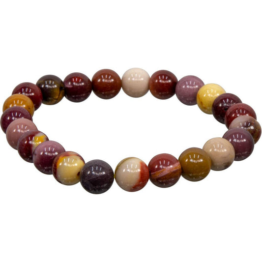 Bracelet 8mm Round Beads - Mookaite