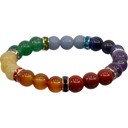 7 Chakra Bracelet w/ Roundel Spacer