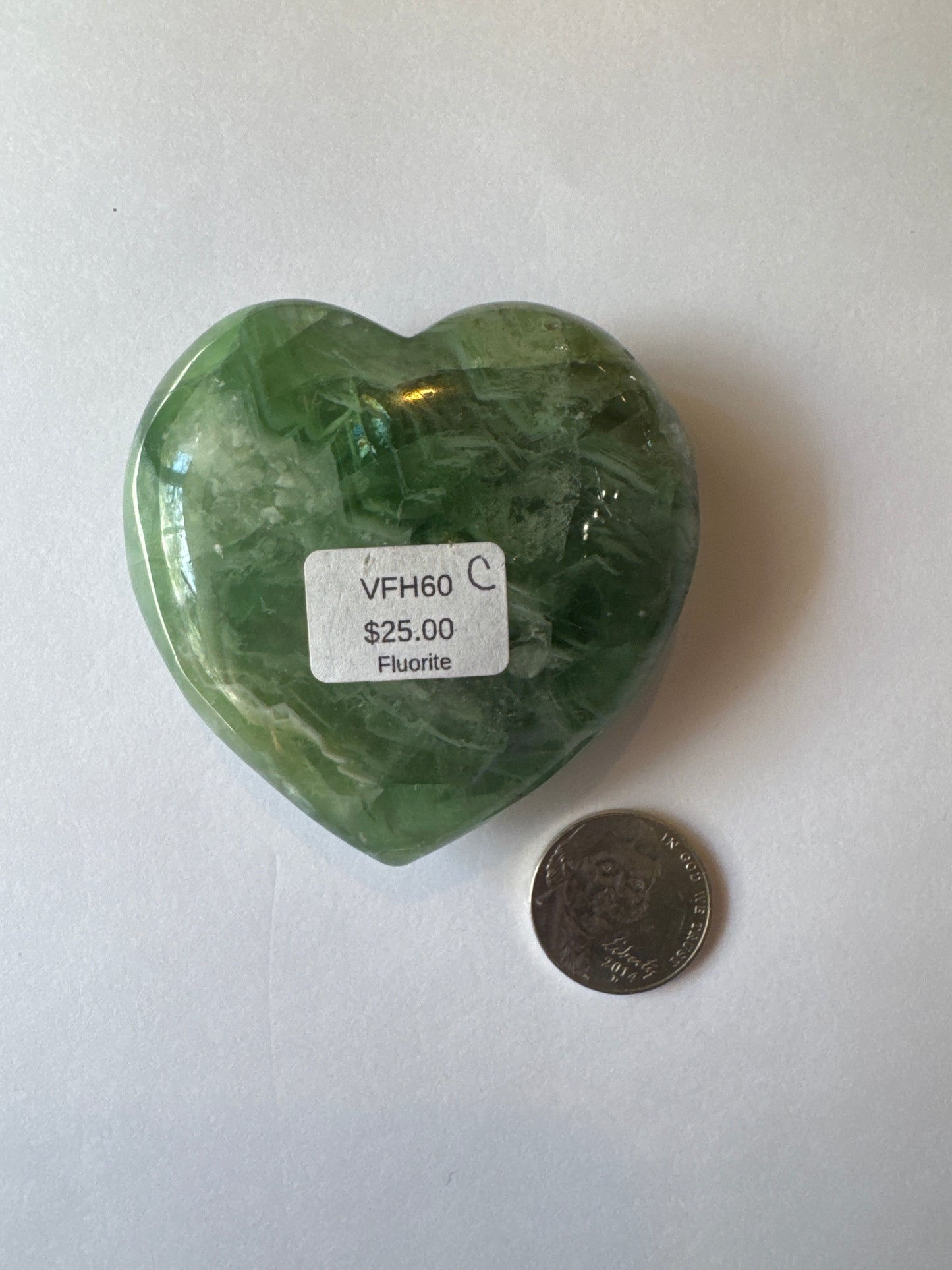 VFH60C Heart Fluorite 60mm