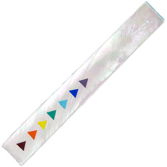 87046 Glass Incense Holder 7 Chakras Moon Glass