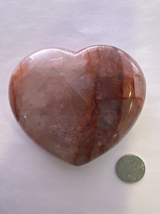 HHQ01 Heart Heated Hematoid Quartz