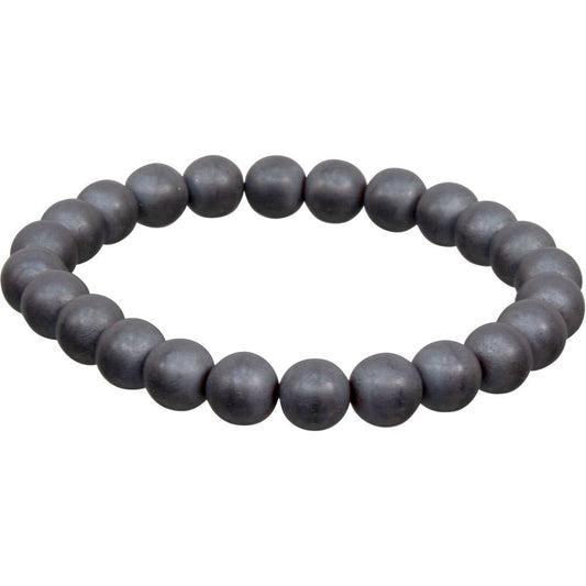 Bracelet 8mm Round Beads - Matte Hematite