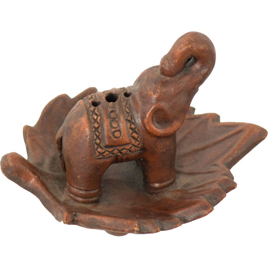 89447 Incense Holder Elephant Terra Cotta