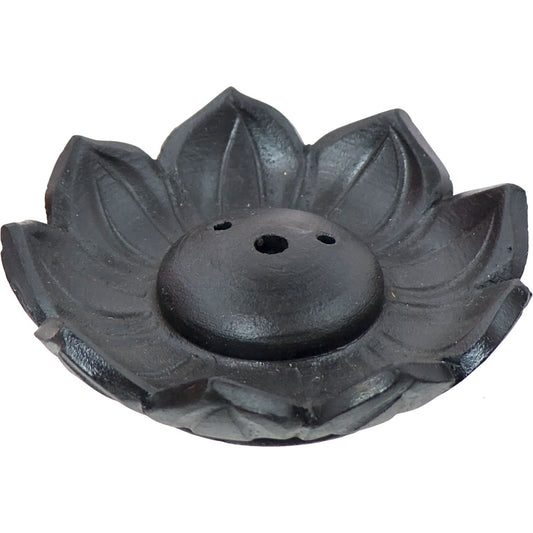89457 Incense Holder Lotus Black