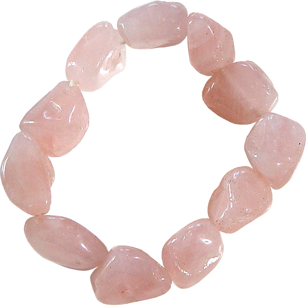 98222 Bracelet Tumbled Stones Rose Qtz