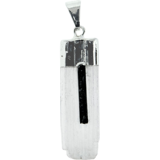 99122 Pendant Selenite w/ Black Tourmaline
