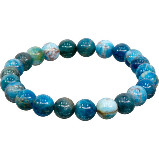 Bracelet 6-8mm Round Beads - Apatite
