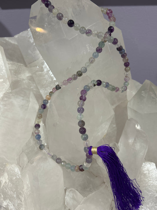 98072 Mala Prayer Beads Fluorite