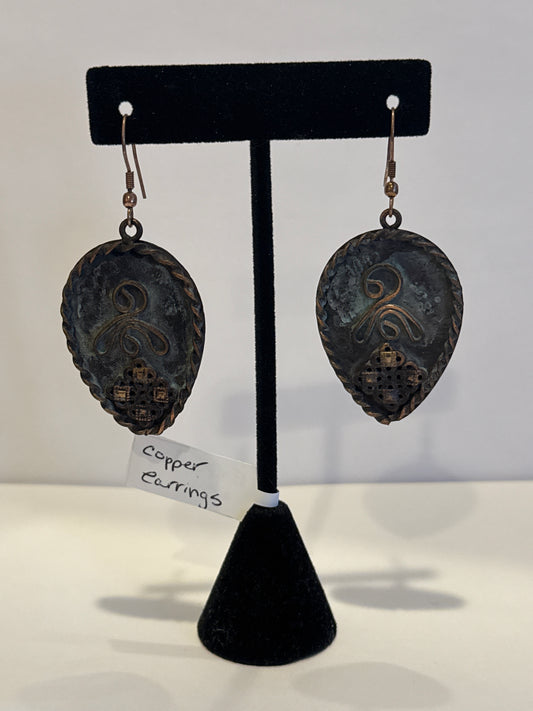 EVP5a Earrings Vintage Patina Copper