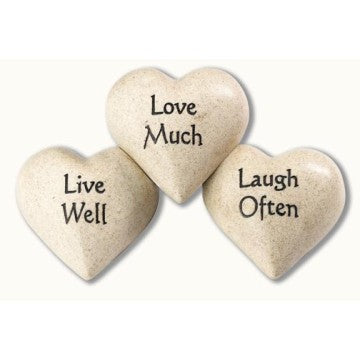 Live Well, Love Much, Laugh Often 3 Hearts